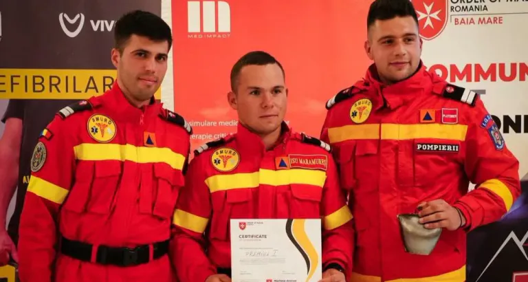 Echipajul SMURD al Secției de Pompieri Vișeu de Sus, locul I la competiția internațională „Maltese Rescue Maneuvers 2026”