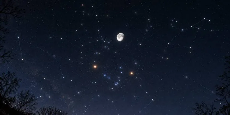 Luna și două stele roșiatice vor desena în această noapte un triunghi luminos, amintind de vechi povești despre iubire și dor.